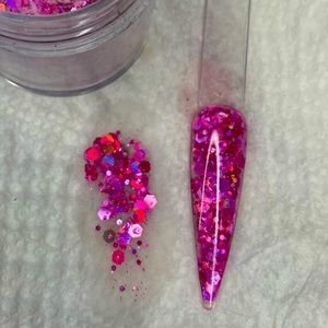 Fussy glitter acrylic powder